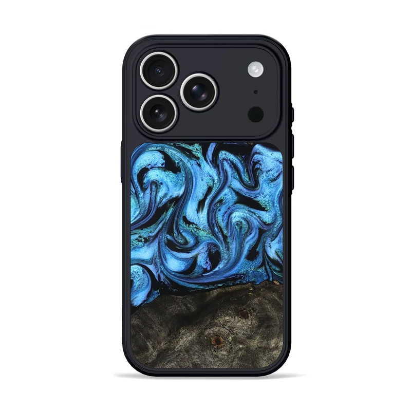 iPhone 17 Pro Wood Phone Case - Jami (Blue, 830128)