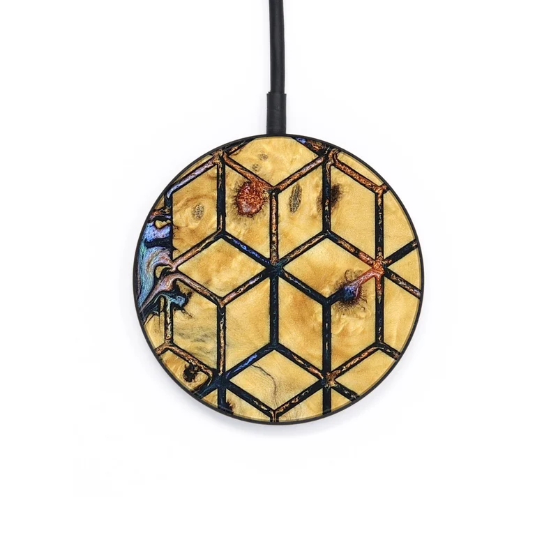 Circle Wood Wireless Charger - Jaycee (Pattern, 830116)
