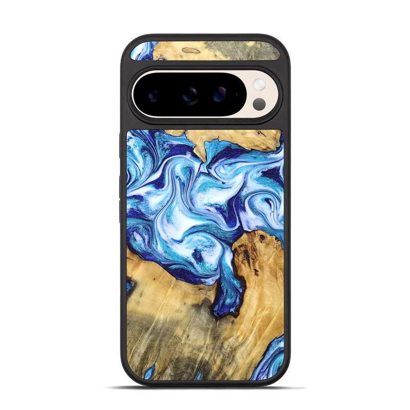 Pixel 10 Pro Wood Phone Case - Mervin (Blue, 830125)