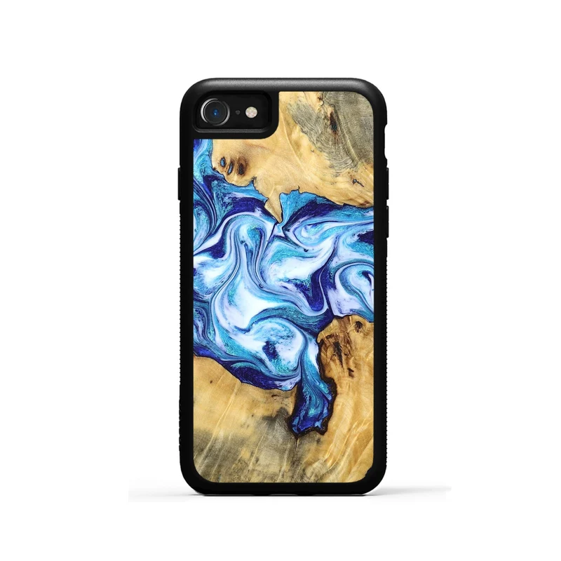iPhone SE Wood Phone Case - Mervin (Blue, 830125)