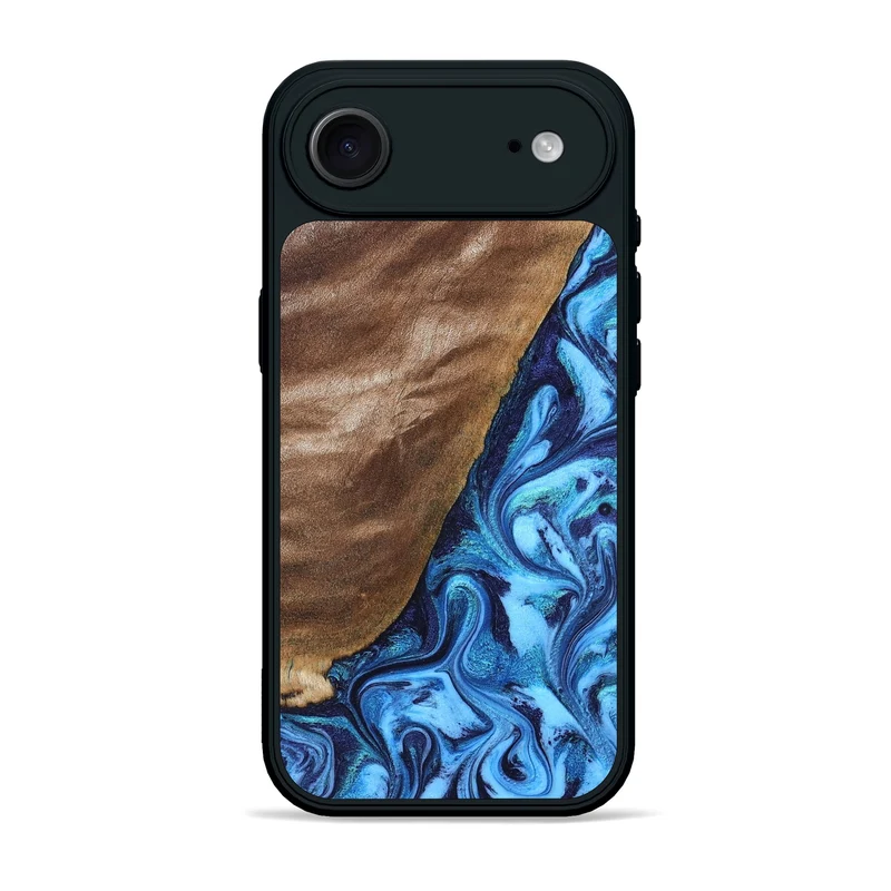 iPhone 17 Air Wood Phone Case - German (Blue, 830127)