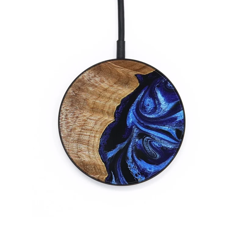 Circle Wood Wireless Charger - Susan (Blue, 830135)