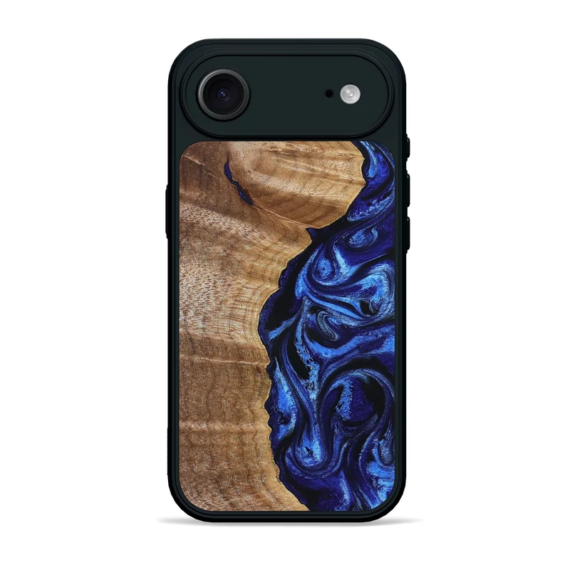 iPhone 17 Air Wood Phone Case - Susan (Blue, 830135)