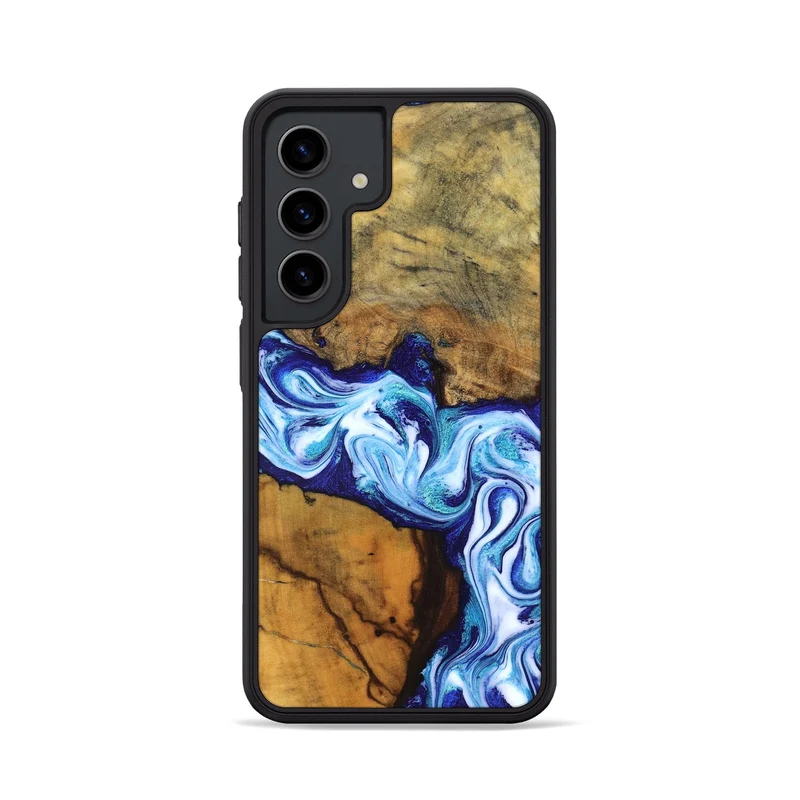Galaxy S24 Wood Phone Case - Jayleen (Blue, 830121)
