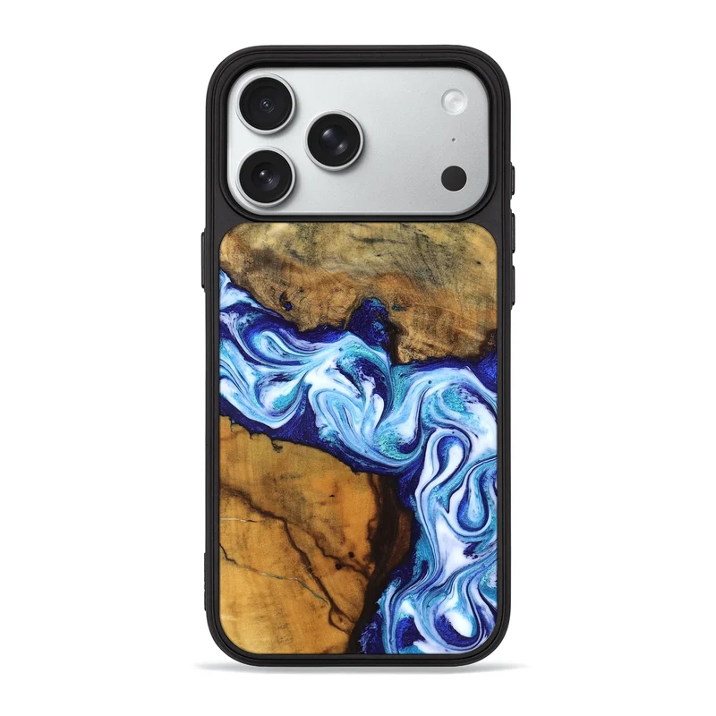 iPhone 18 Pro Max Wood Phone Case - Jayleen (Blue, 830121)
