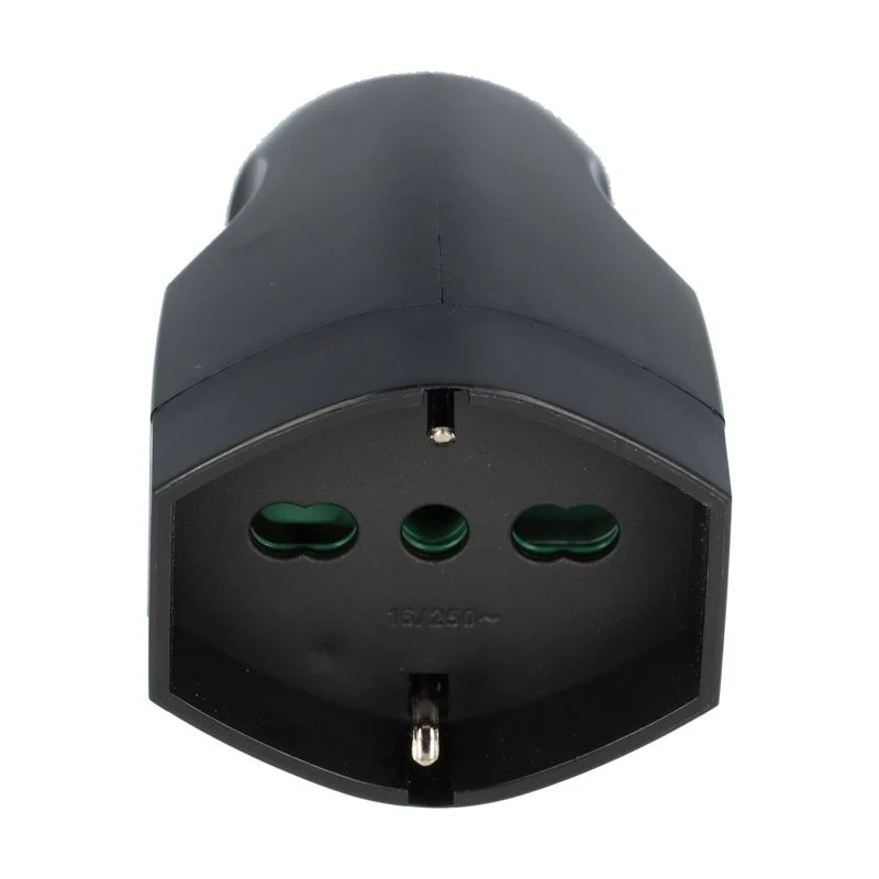 VIMAR 00225 - Presa mobile 2P+T 16A universale assiale nero