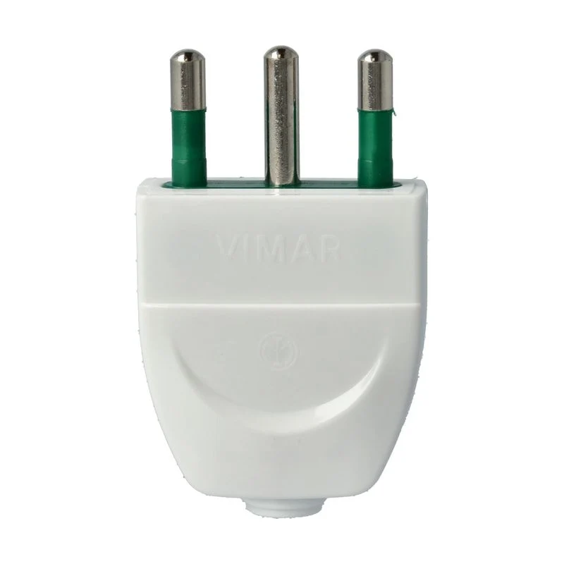VIMAR 00202.B - Spina 2P+T 16 A 250V standard italiana, tipo S17, bianca