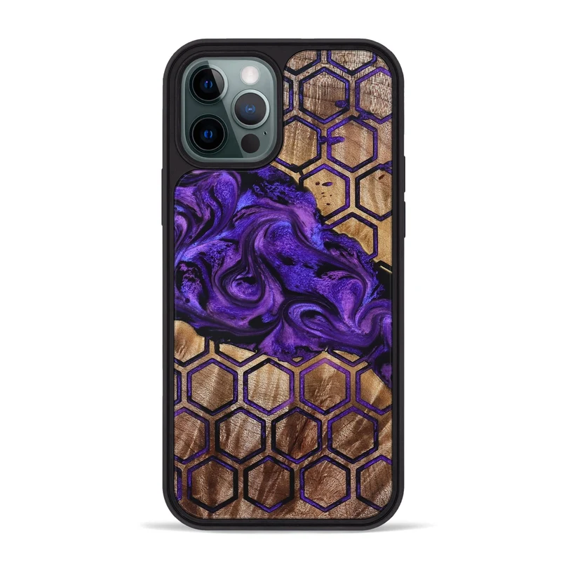 iPhone 12 Pro Max Wood Phone Case - Juana (Pattern, 830107)