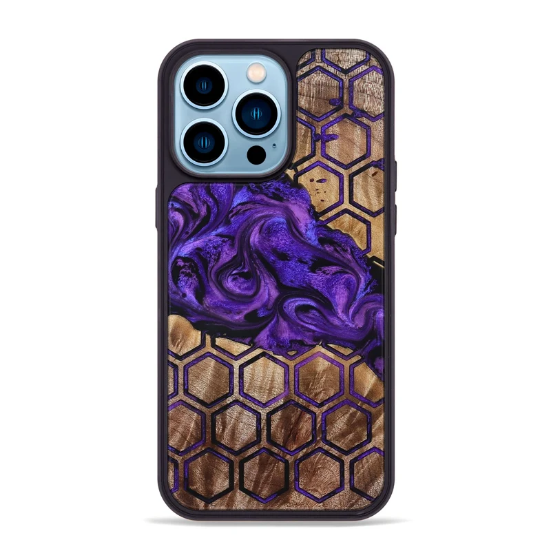 iPhone 14 Pro Max Wood Phone Case - Juana (Pattern, 830107)