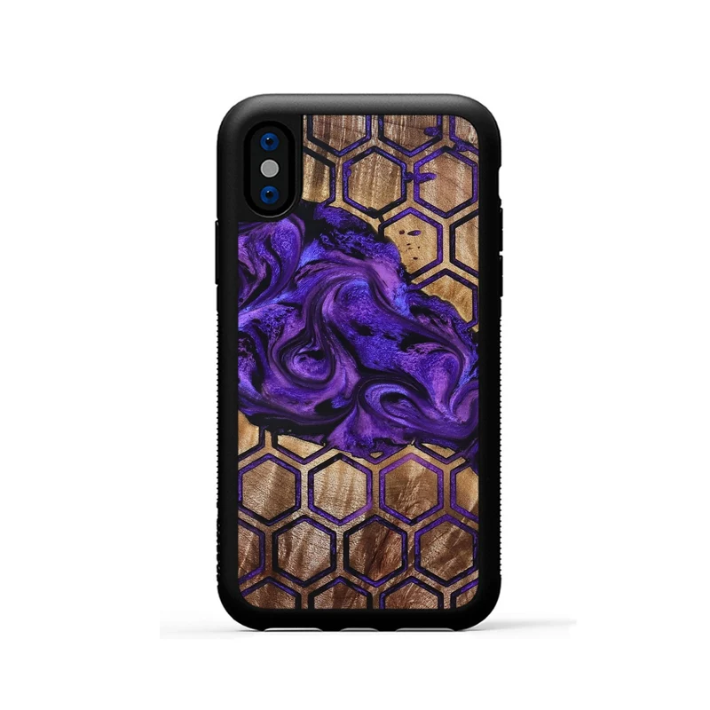 iPhone Xs Wood Phone Case - Juana (Pattern, 830107)
