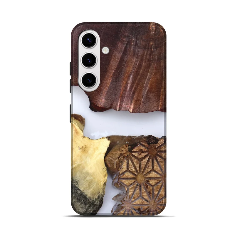 Galaxy S25 Wood Live Edge Phone Case - Deanna (Clear, 829796)