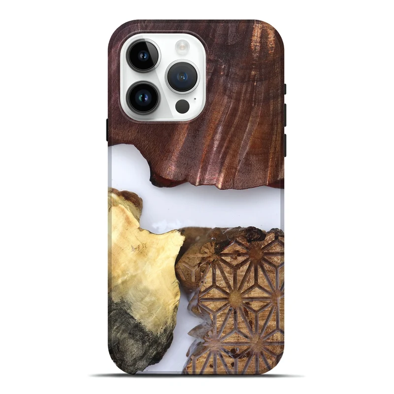iPhone 15 Pro Max Wood Live Edge Phone Case - Deanna (Clear, 829796)