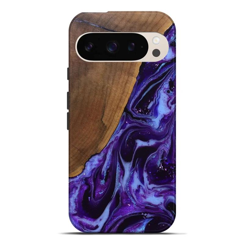 Pixel 9 Pro XL Wood Live Edge Phone Case - Koen (Purple, 829794)