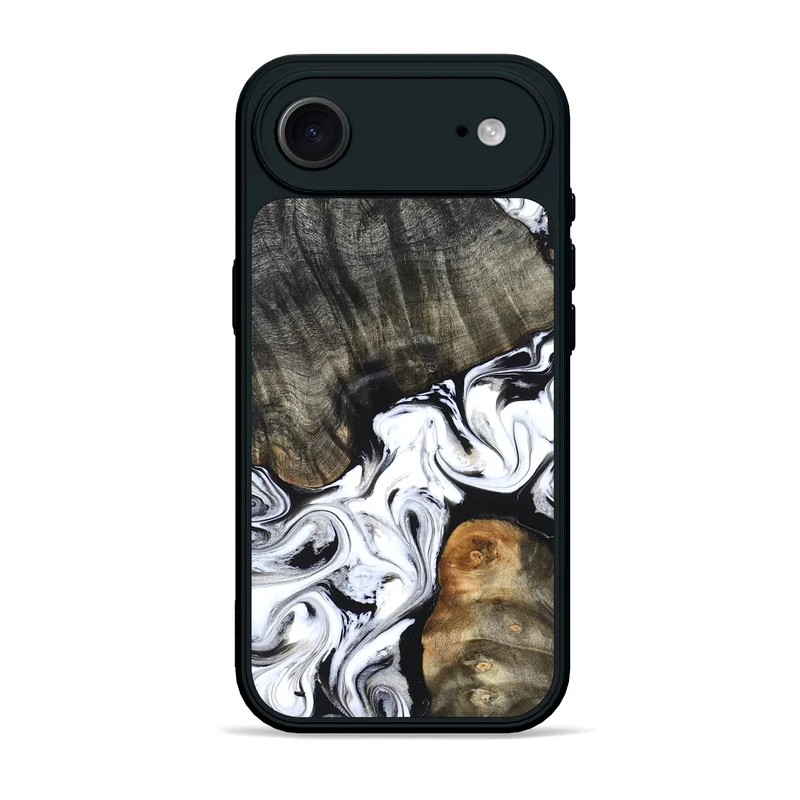 iPhone 17 Air Wood Phone Case - Deidre (Black & White, 829735)