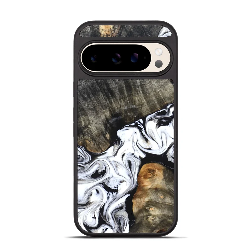 Pixel 10 Pro Wood Phone Case - Deidre (Black & White, 829735)