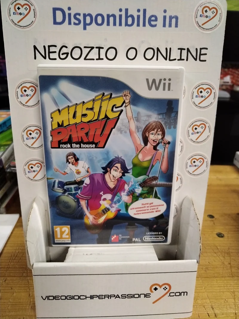 MUSIIC PARTY ROCK THE HOUSE NINTENDO WII (usato garantito)(ver. italiana)