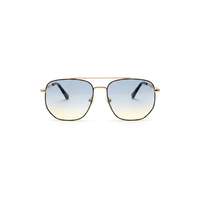 Occhiali uomo metallo con lente squadrata - Oro