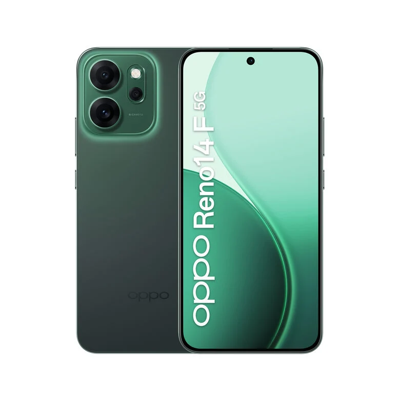OPPO 14 F 5G Reno14 F Smartphone 5G 16,7 cm (6.57") Doppia SIM Android 15 USB tipo-C 8 GB 256 GB 6000 mAh Verde