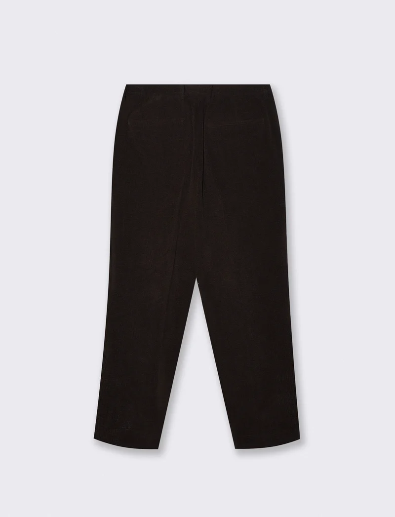 Pantaloni velluto goffrato formal fit - Moro