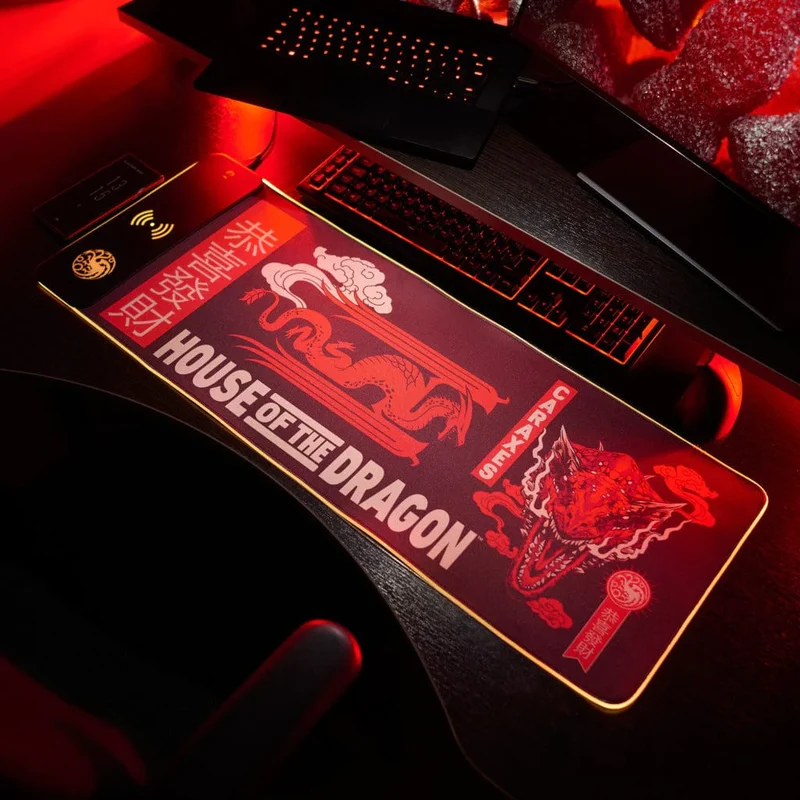 House of Dragons - Tappetino da gioco oversize e caricabatterie per cellulare-PRE-ORDER