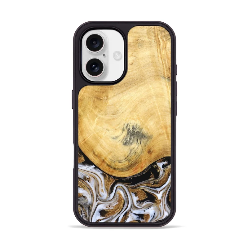 iPhone 17 Wood Phone Case - Kamiyah (Black & White, 830030)