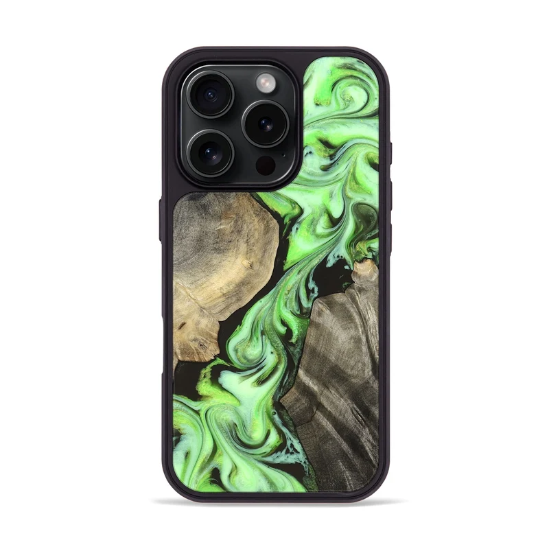 iPhone 16 Pro Wood Phone Case - Jasen (Neon, 829984)