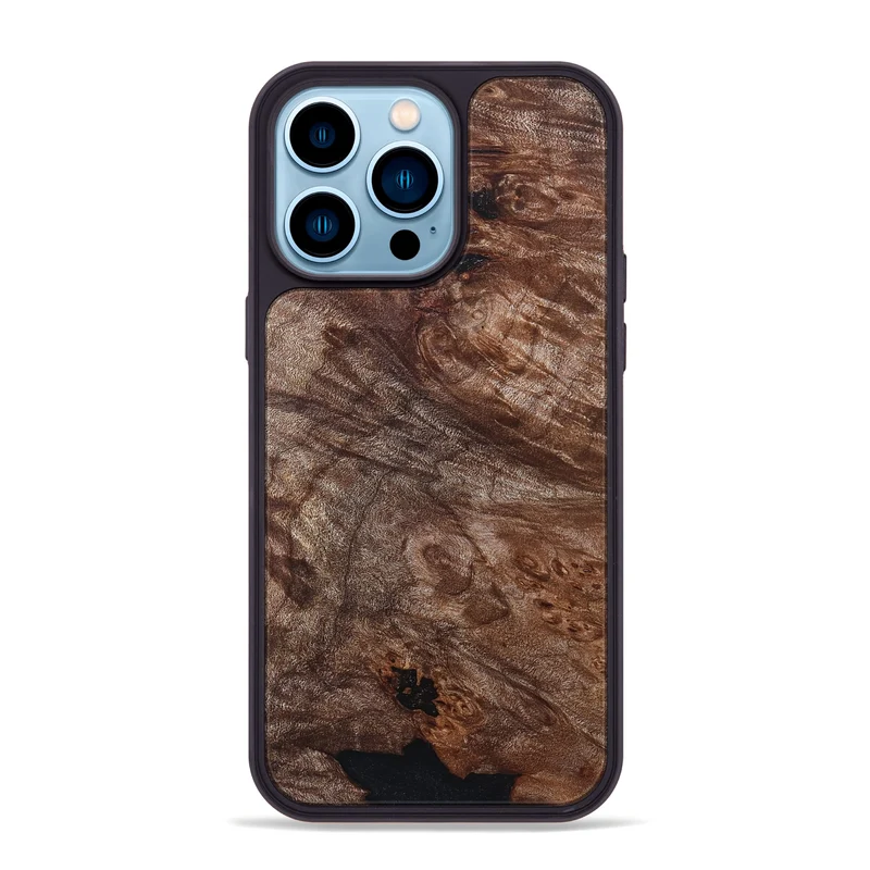 iPhone 14 Pro Max Wood Phone Case - Atharv (Wood Burl, 830024)