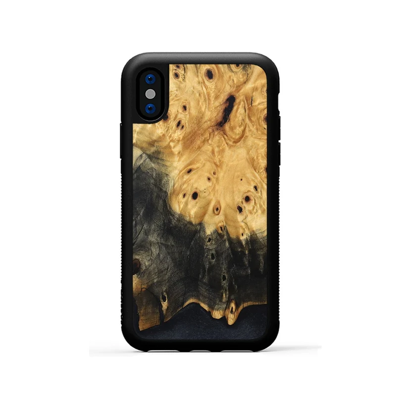 iPhone Xs Wood Phone Case - Natalya (Wood Burl, 829991)