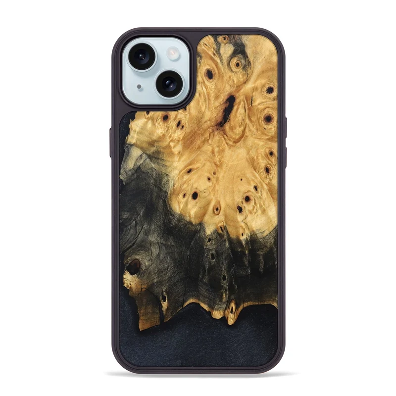 iPhone 15 Plus Wood Phone Case - Natalya (Wood Burl, 829991)