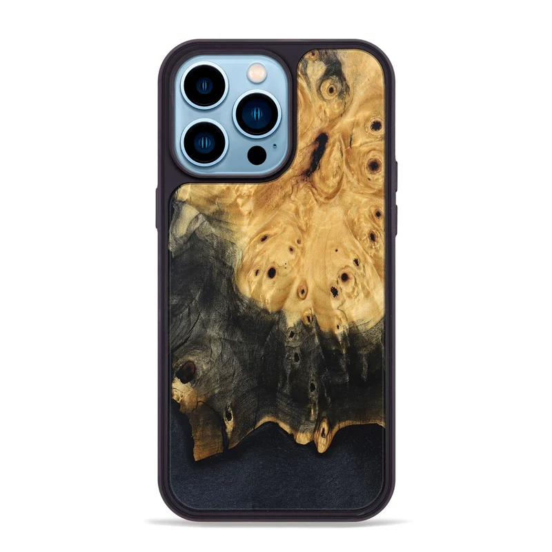 iPhone 14 Pro Max Wood Phone Case - Natalya (Wood Burl, 829991)