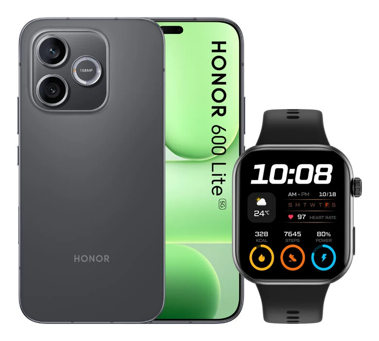 Honor BUNDLE 600 LITE 256GB V BLACK+WATCH 2i BLACK 16,8 cm (6.6") Doppia SIM 5G USB tipo-C 8 GB 6520 mAh Nero
