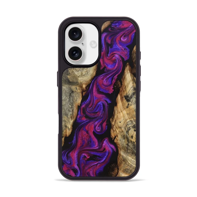 iPhone 17 Wood Phone Case - Tamya (Purple, 830017)