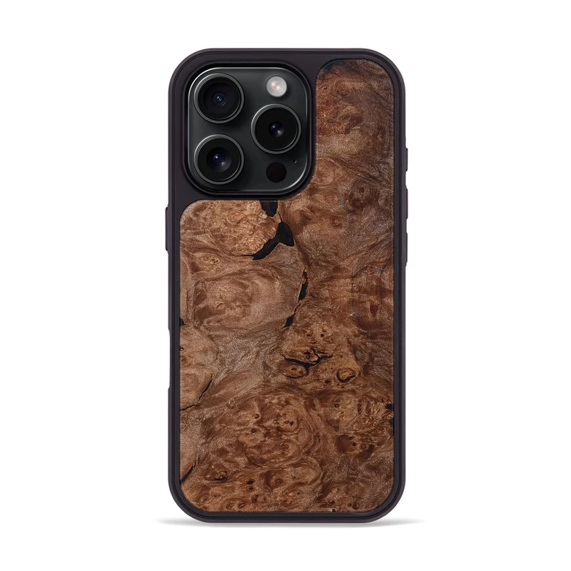 iPhone 16 Pro Wood Phone Case - Hobart (Wood Burl, 830019)