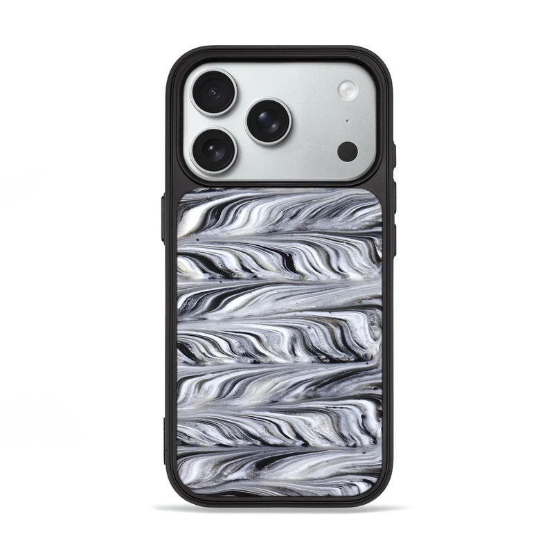 iPhone 18 Pro ResinArt Phone Case - Araya (Black & White, 830031)