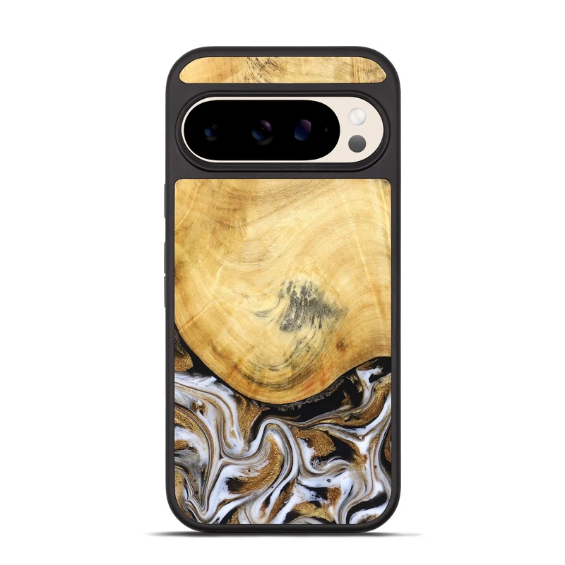Pixel 10 Pro Wood Phone Case - Kamiyah (Black & White, 830030)