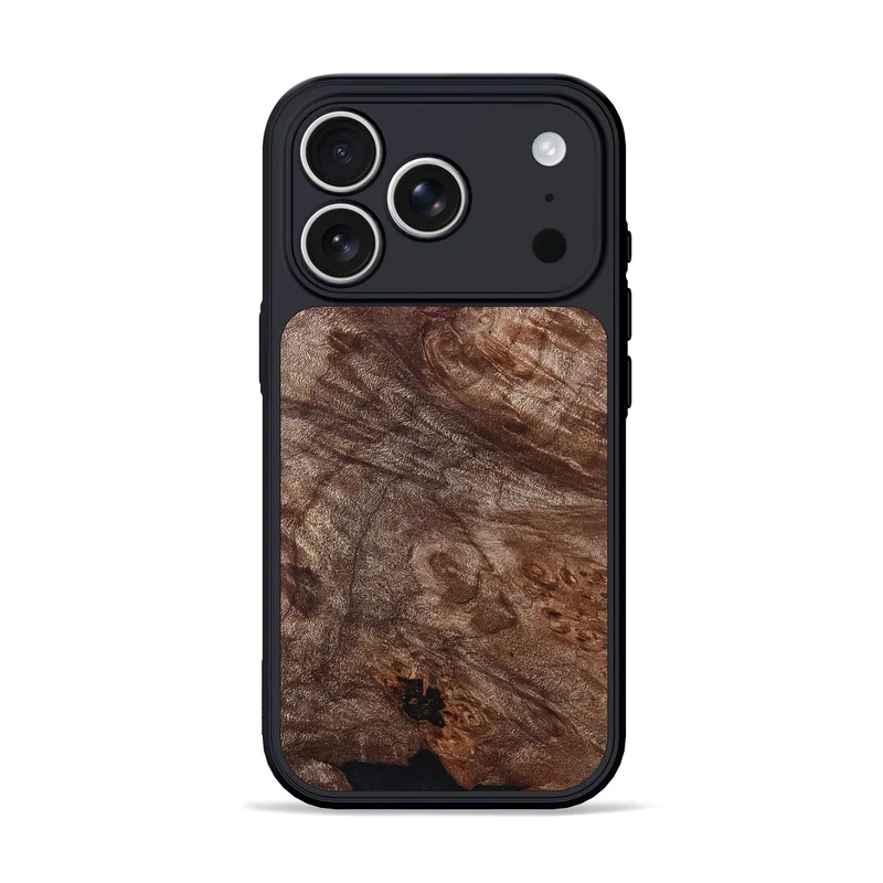 iPhone 17 Pro Wood Phone Case - Atharv (Wood Burl, 830024)