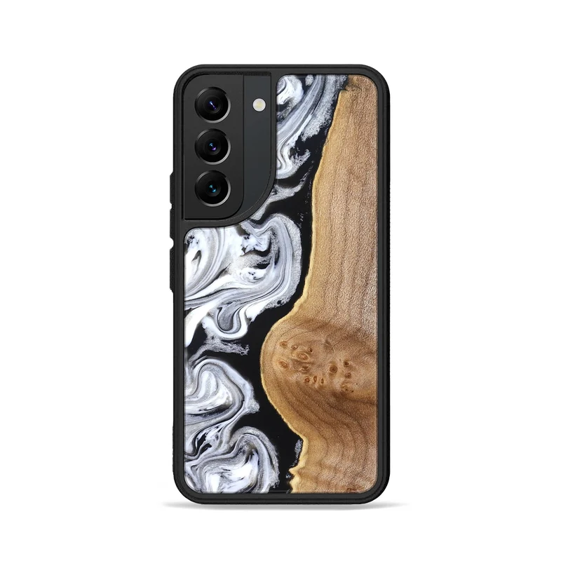Galaxy S22 Wood Phone Case - Rolland (Black & White, 830032)