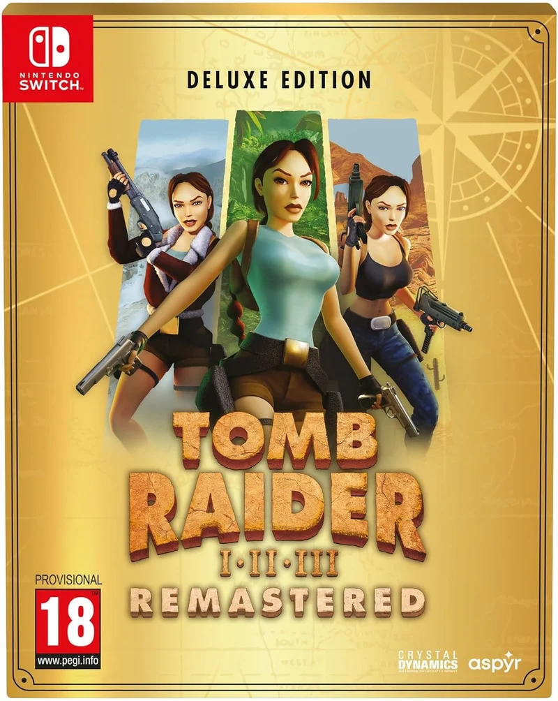 Tomb Raider I-III Remastered Starring Lara Croft Deluxe Edition Nintendo Switch Edizione Europea