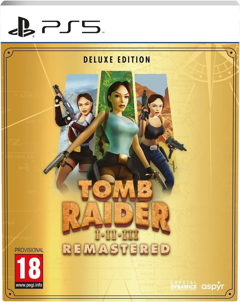 Tomb Raider I-III Remastered Starring Lara Croft Deluxe Edition Playstation 5 Edizione Europea