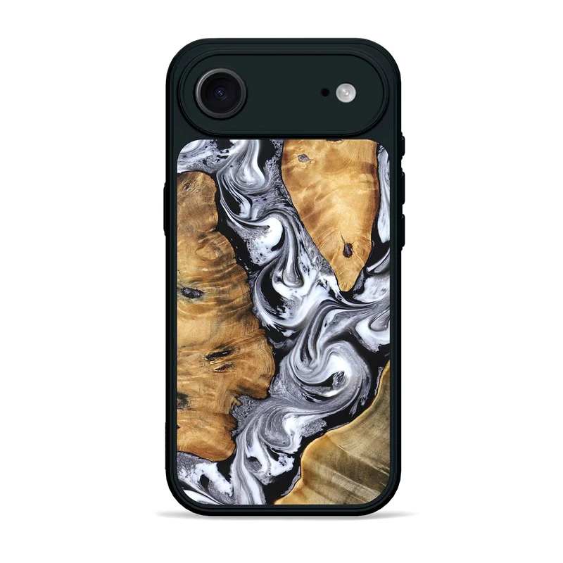 iPhone 17 Air Wood Phone Case - Cloe (Black & White, 830041)