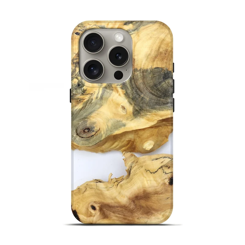 iPhone 16 Pro Wood Live Edge Phone Case - Charlee (Clear, 829830)