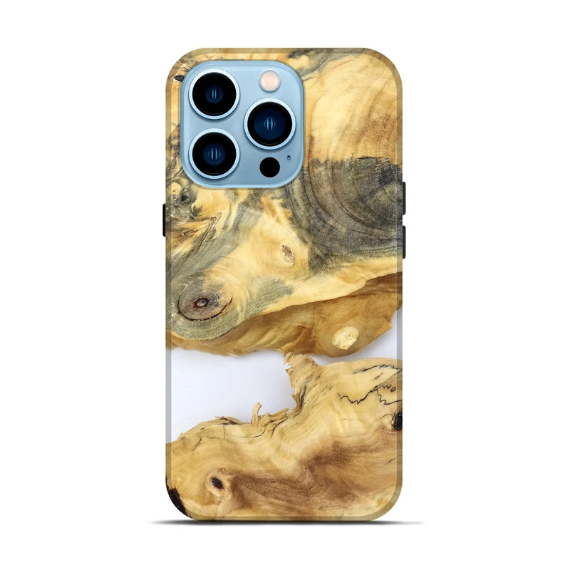 iPhone 14 Pro Wood Live Edge Phone Case - Charlee (Clear, 829830)