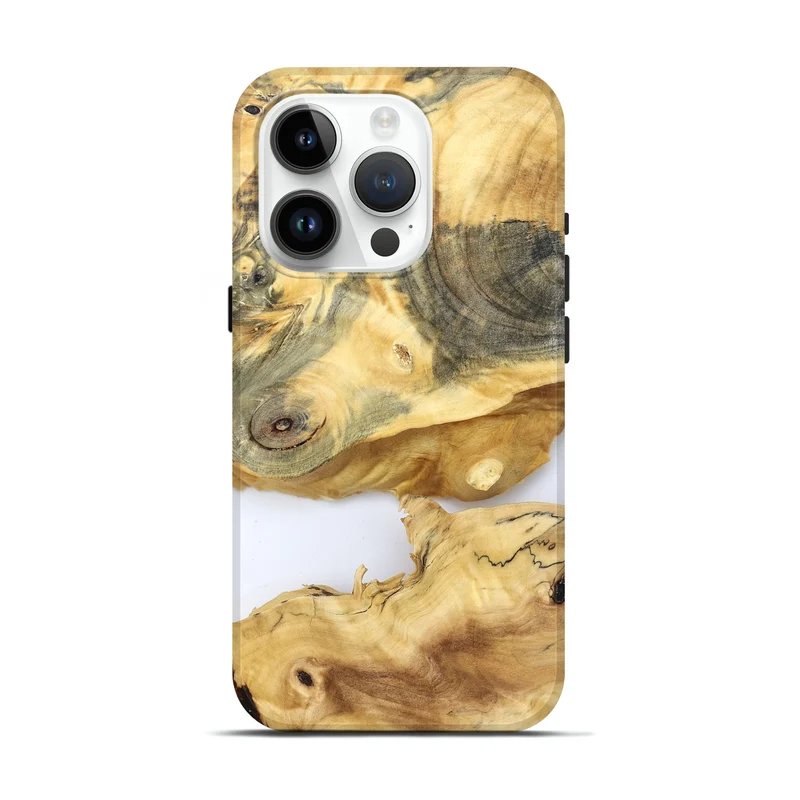 iPhone 15 Pro Wood Live Edge Phone Case - Charlee (Clear, 829830)