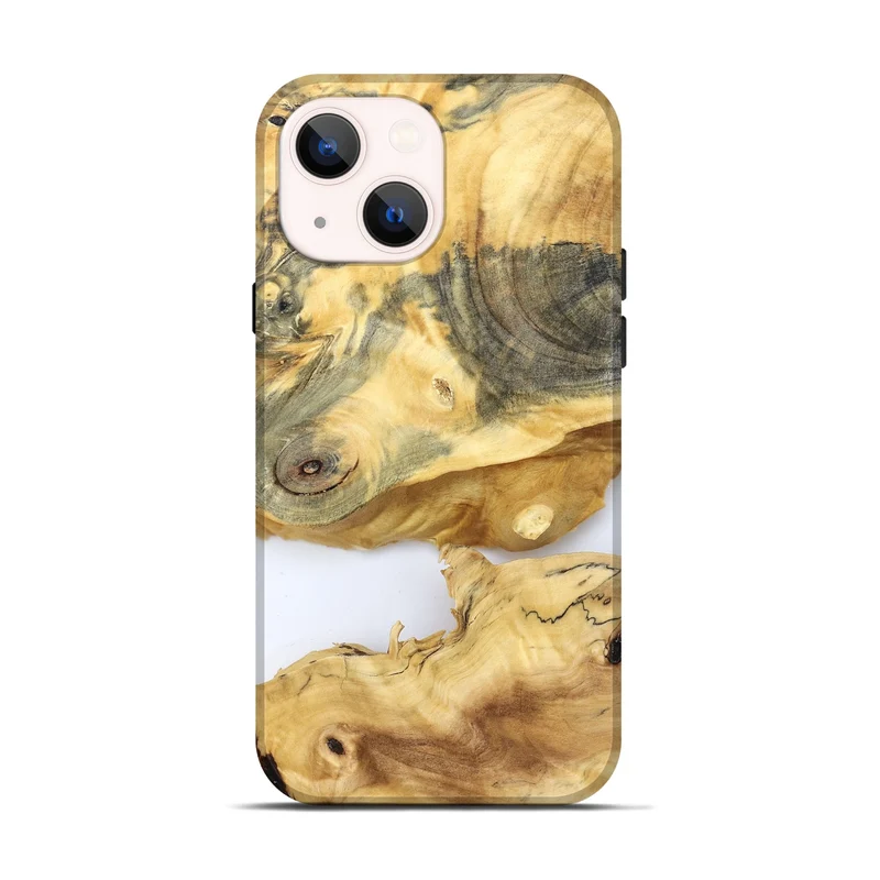iPhone 14 Wood Live Edge Phone Case - Charlee (Clear, 829830)