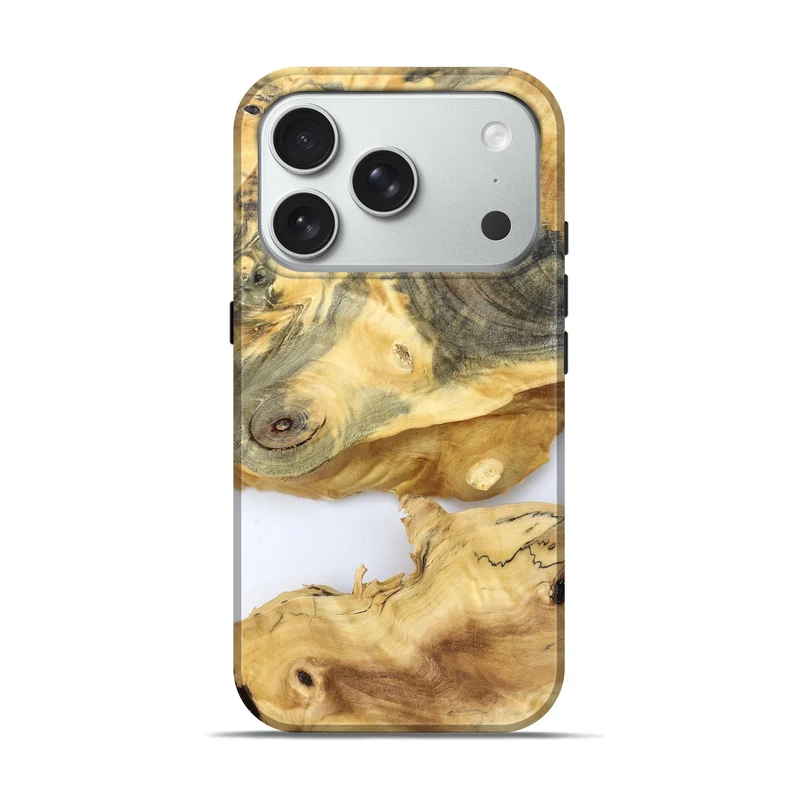 iPhone 18 Pro Wood Live Edge Phone Case - Charlee (Clear, 829830)