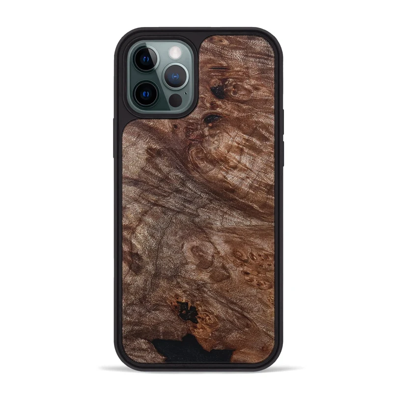 iPhone 12 Pro Max Wood Phone Case - Atharv (Wood Burl, 830024)