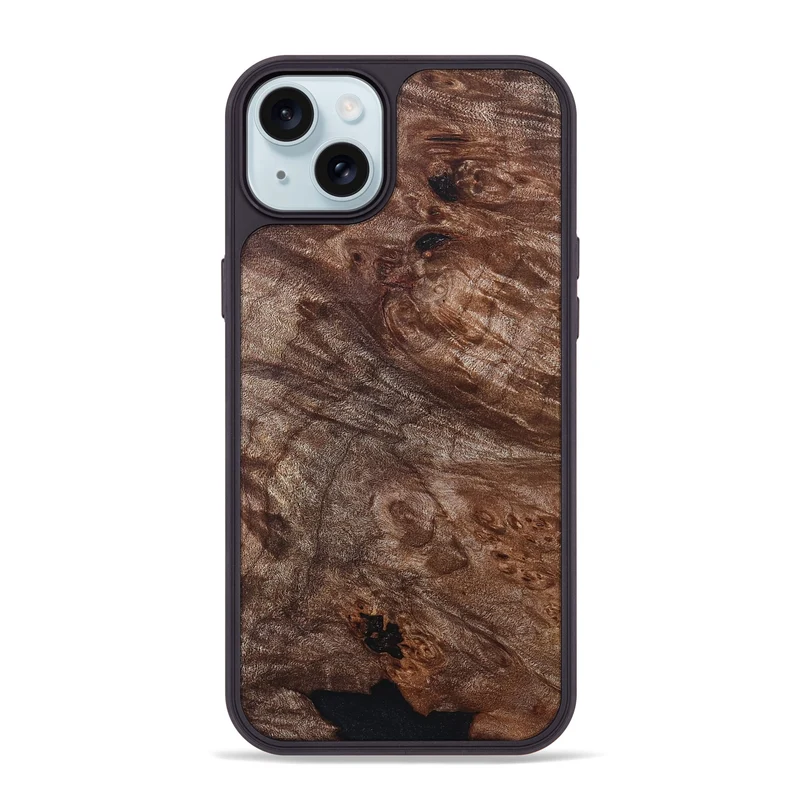 iPhone 15 Plus Wood Phone Case - Atharv (Wood Burl, 830024)