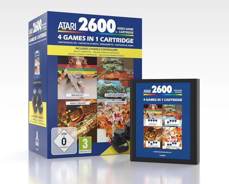 ATARI 2600 -4 GAMES IN 1 CARTUCCIA DI GIOCO