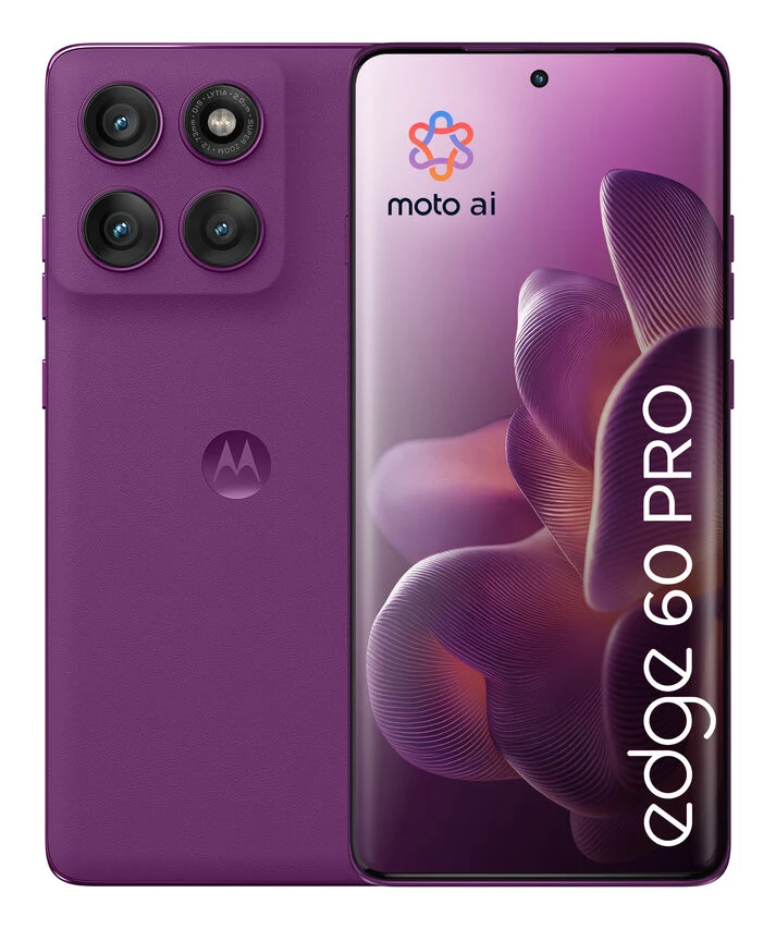 Motorola edge 60 pro con Moto AI (12/512GB, Fotocamera 50+50+10MP, selfie 50MP, Display 6.67" pOLED 120Hz, MediaTek Dimensity 8350, batteria 6000mAh, ricarica 90W, Android 15), PANTONE Spark