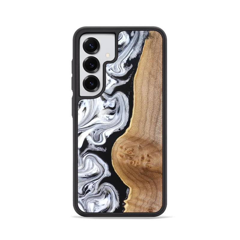 Galaxy S25 Wood Phone Case - Rolland (Black & White, 830032)